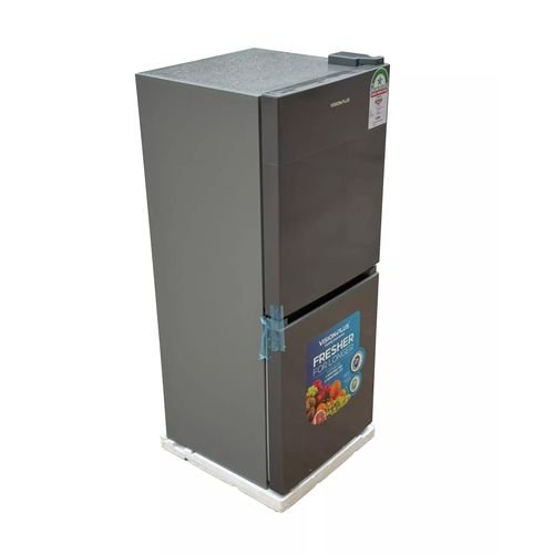 Vision Plus 140L Double Door Refrigerator VPFR140NC – Bottom Mount Freezer, Fast Cooling, Energy Saving, Glass Shelves, Silver