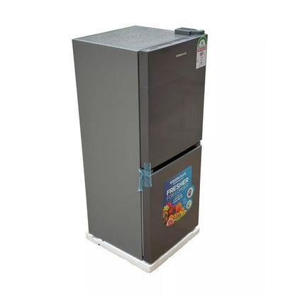 Vision Plus 140L Double Door Refrigerator VPFR140NC – Bottom Mount Freezer, Fast Cooling, Energy Saving, Glass Shelves, Silver