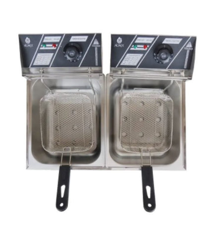Nunix  Fryer, 12L Double Baskets Chicken And Chips Electric Fryer MF-02
