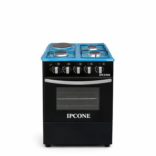 Ipcone Cooker Free Standing 50*55 3 Gas 1 Hotplate, Electric Oven,Glass Top, Jet Burners,1YR WARRANTY