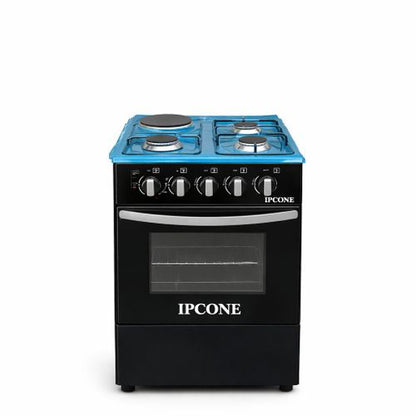 Ipcone Cooker Free Standing 50*55 3 Gas 1 Hotplate, Electric Oven,Glass Top, Jet Burners,1YR WARRANTY