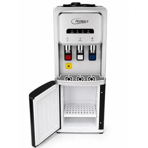 Primdale Dispenser with Compressor Hot Cold & Normal Water 3 Taps Model PMDL-802Black/Silver