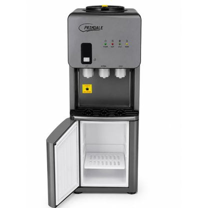 Primdale Dispenser withCompressor PMDL-163 Hot Cold & Normal Water 3 Taps, Child Safety Lock, Black/Grey