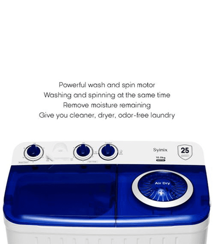 Syinix Washing Machine Twin Tub -10kg Semi-Automatic