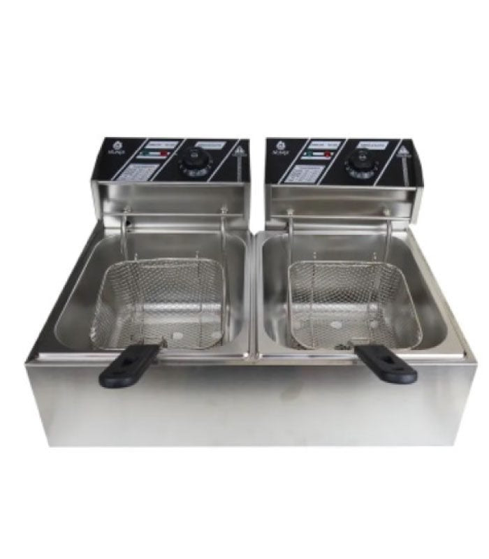 Nunix  Fryer, 12L Double Baskets Chicken And Chips Electric Fryer MF-02