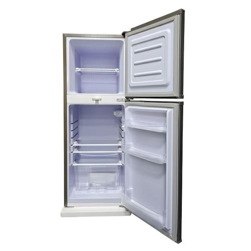Vision Plus 138L Double Door Refrigerator VPFR138DD-S – Fast Cooling, Energy Saving, Low Noise, Top Freezer, Silver