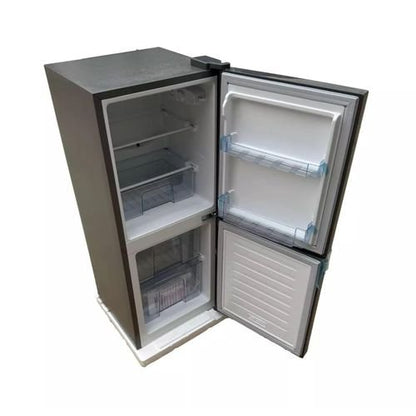 Vision Plus 140L Double Door Refrigerator VPFR140NC – Bottom Mount Freezer, Fast Cooling, Energy Saving, Glass Shelves, Silver