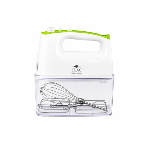 TLAC Hand Mixer 400W With Bowl, 5 Speed + Turbo Function, GTM-8016A3 White & Green