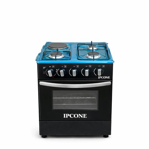 Ipcone Cooker Free Standing 50*55 3 Gas 1 Hotplate, Electric Oven,Glass Top, Jet Burners,1YR WARRANTY