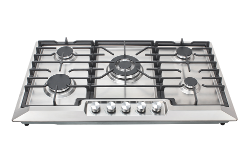 Bolesi 5 Gas Built-In Glass Cooker Hob With Middle Wok Burner HOB-HB-5022G