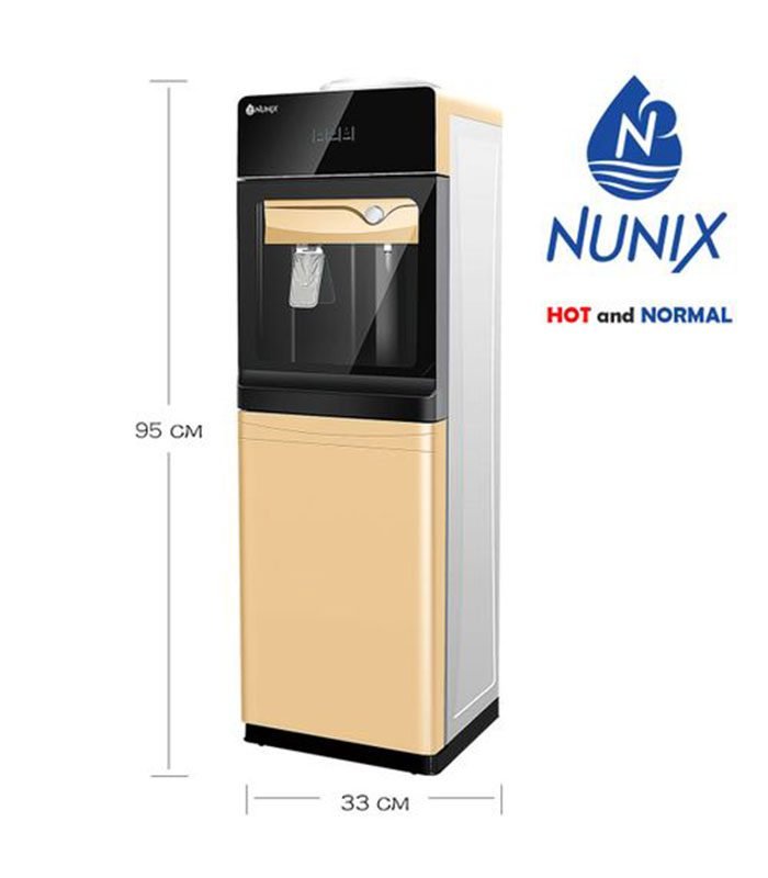 Nunix Dispenser, Free Standing Hot, Normal Water Dispenser With Glass Door R23N