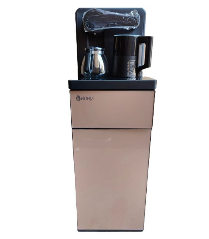 Nunix Dispenser,  Bottom Load Hot &amp; Cold Water Dispenser A1C Gold With Fixed Stand