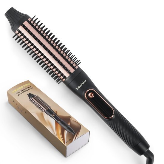 Nunix hair Ceramic Heated Brush Curl and Style Hot Brush COM-803