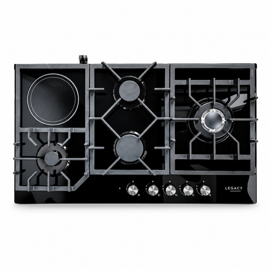 Legacy Hob Built in 4 Gas Burners with 1 Wok and 1 Ceramic Plate NY-QB5004