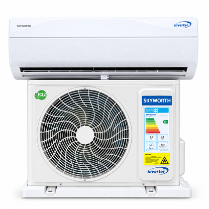 Skyworth Air Conditioner 12000BTU Inverter  SMVC12B – Wall Mounted Split AC, Quiet Cooling, Remote Control