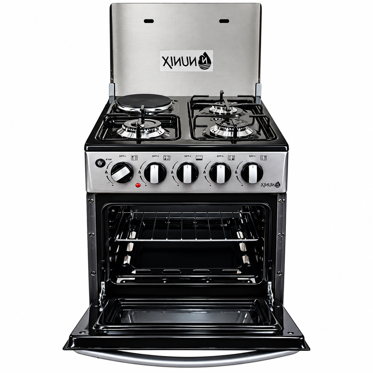 Nunix cooker Free Standing 3 Gas+1 Hotplate With Gas Oven 1year warranty WLD-560-3G1E size 50*55