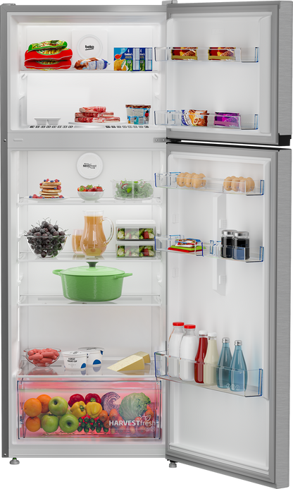 Beko Fridge 406L No Frost, NeoFrost Dual Cooling, ProSmart Inverter, 70cm, Brushed Silver