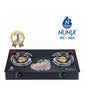 Nunix Cooker, Glass Table Top Double Burner Gas Stove GC004