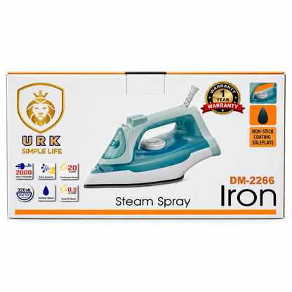 Euroken Iron Steam Iron box with non-stick soleplate