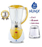 Nunix  Blender, 2 In 1 Blender With Grinding Machine 1.5L AK 301 Yellow