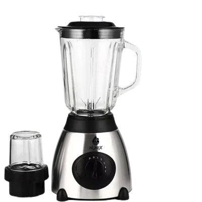 Nunix Blender, AK-500 Powerful 2 In 1 Blender With Glass Jar - 1.5L