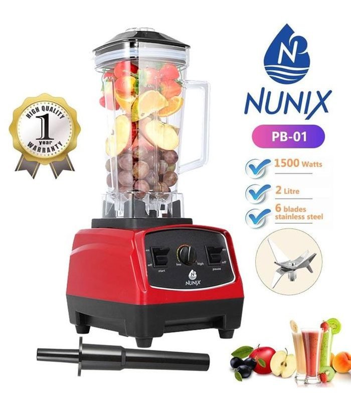 Nunix  Blender, Proffessional Blender High Speed PB-01  Not for Commercial Use-Red