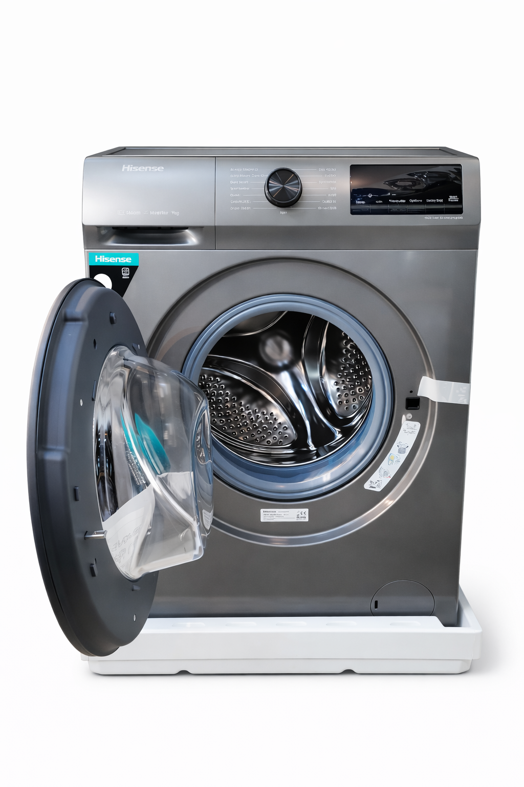 Hisense 9KG Front Load Washer WFQP9014EVMT  Steam, Inverter Motor, Silver
