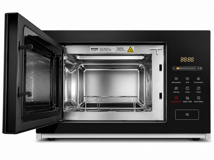 Bolesi 28L Built-In Microwave Oven + Grill – BLS-WBL199, Smart Touch, Modern Kitchen Design, Black
