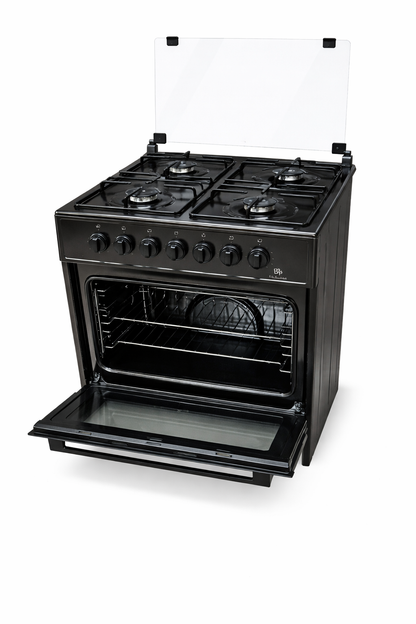 BJS Cooker BJS60604G 60x60 4 Gas Burners with Electric Oven, Black