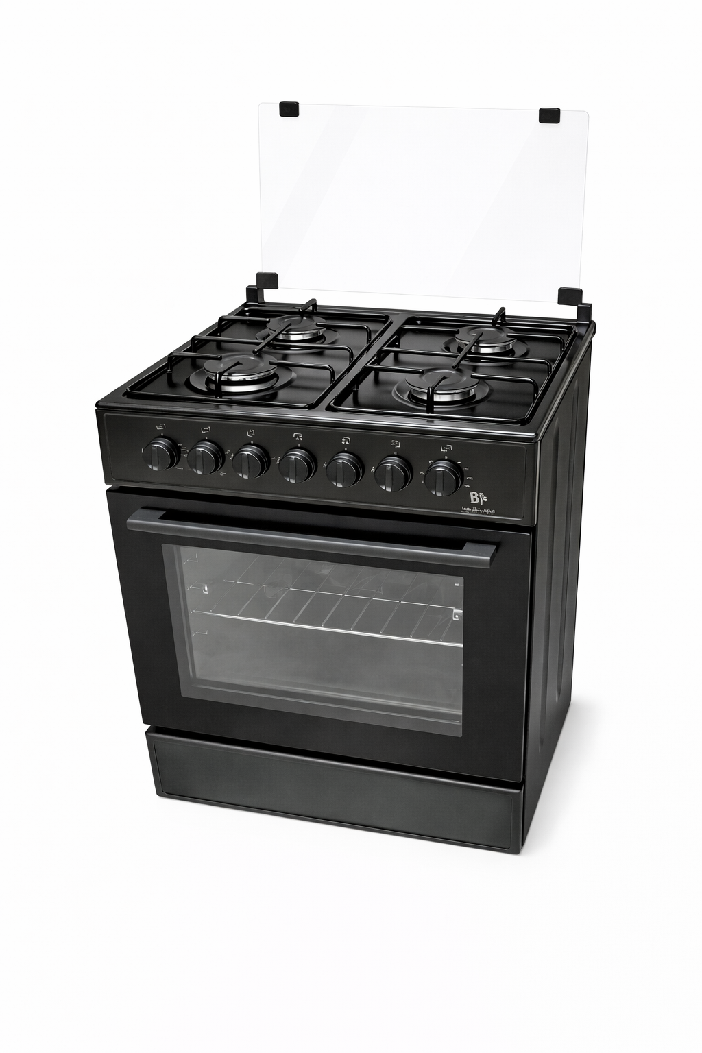 BJS Cooker BJS60604G 60x60 4 Gas Burners with Electric Oven, Black