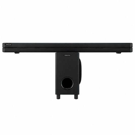 Vision Plus VP2112SB 2.1CH Sound Bar 210W Max Power – Bluetooth 5.0, HDMI ARC, Optical, USB, Wired Subwoofer, FM Radio, Black