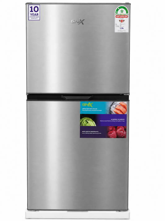 GNIX 197L No Frost Double Door Refrigerator GL-FR227-NF-S, Fast Cooling, Energy Saving, Silver