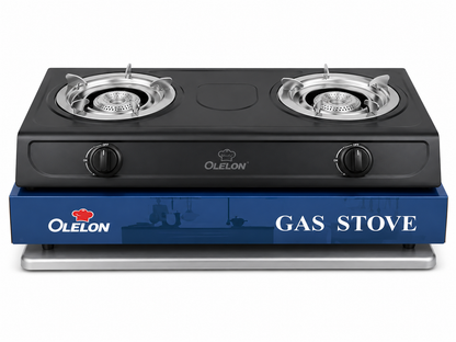 Olelon 2 Burner Stainless steel Gas Cooker  Table Top LPG Stove, Energy Saving Burners