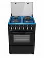 Olelon 50x50cm 3 Burner Gas Cooker With Oven And Grill Black