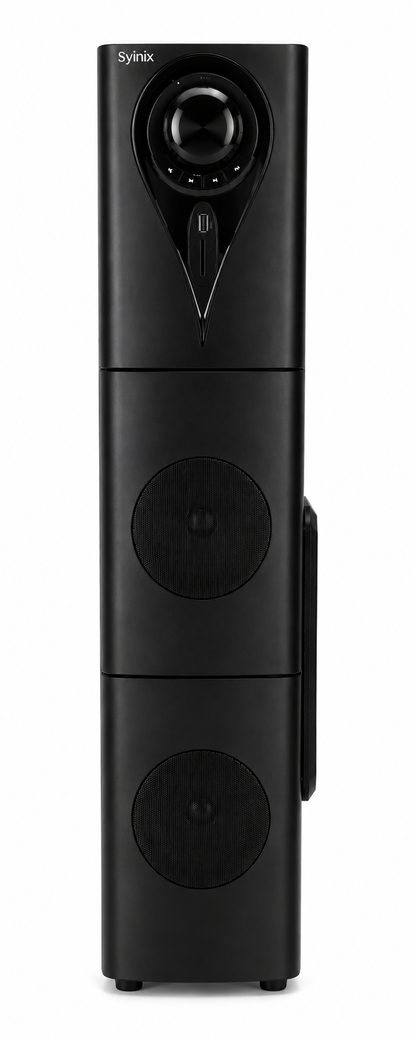 Syinix SYN-2890FSB 70W Floor-Standing Bluetooth Speaker, Deep Bass Home Theatre System with Bluetooth 5.0, FM, USB, SD Card &amp; Remote Control