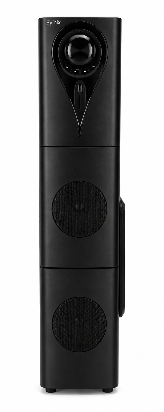 Syinix SYN-2890FSB 70W Floor-Standing Bluetooth Speaker, Deep Bass Home Theatre System with Bluetooth 5.0, FM, USB, SD Card &amp; Remote Control