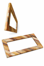 Handcrafted Wooden Cooker Frame 40 × 70 cm  Solid Wood Gas Hob Surround Trim for Built-In Stove Countertop