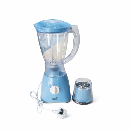 ICONA Blender &amp; Grinder 2 In 1 300W  1.5L Blue ILB-700T