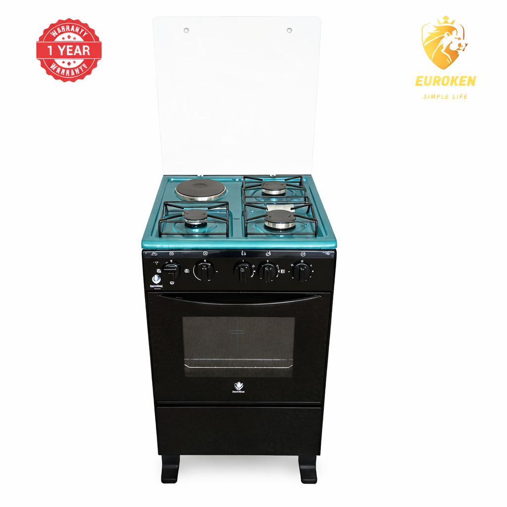 Euroken Cooker, New Arrival EURO55-3+1-E Electric OVEN Free Stand Glass Top Cooker