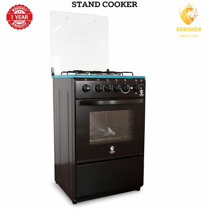 Euroken Cooker, New Arrival EURO55-3+1-E Electric OVEN Free Stand Glass Top Cooker