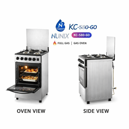 Nunix Cooker Free Standing 4 Gas Burner Cooker With Gas Oven