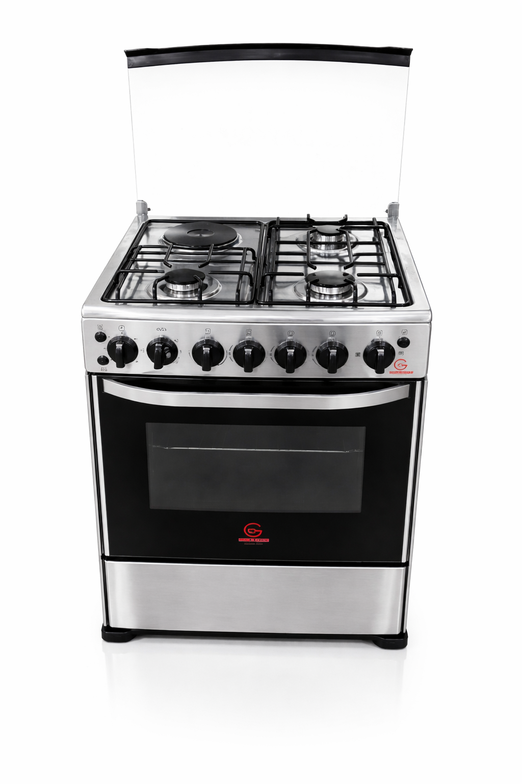 Cooker 60x60 EG65-3+1-E 3 Gas + 1 Electric Hotplate, Electric Oven, Stainless Steel,
