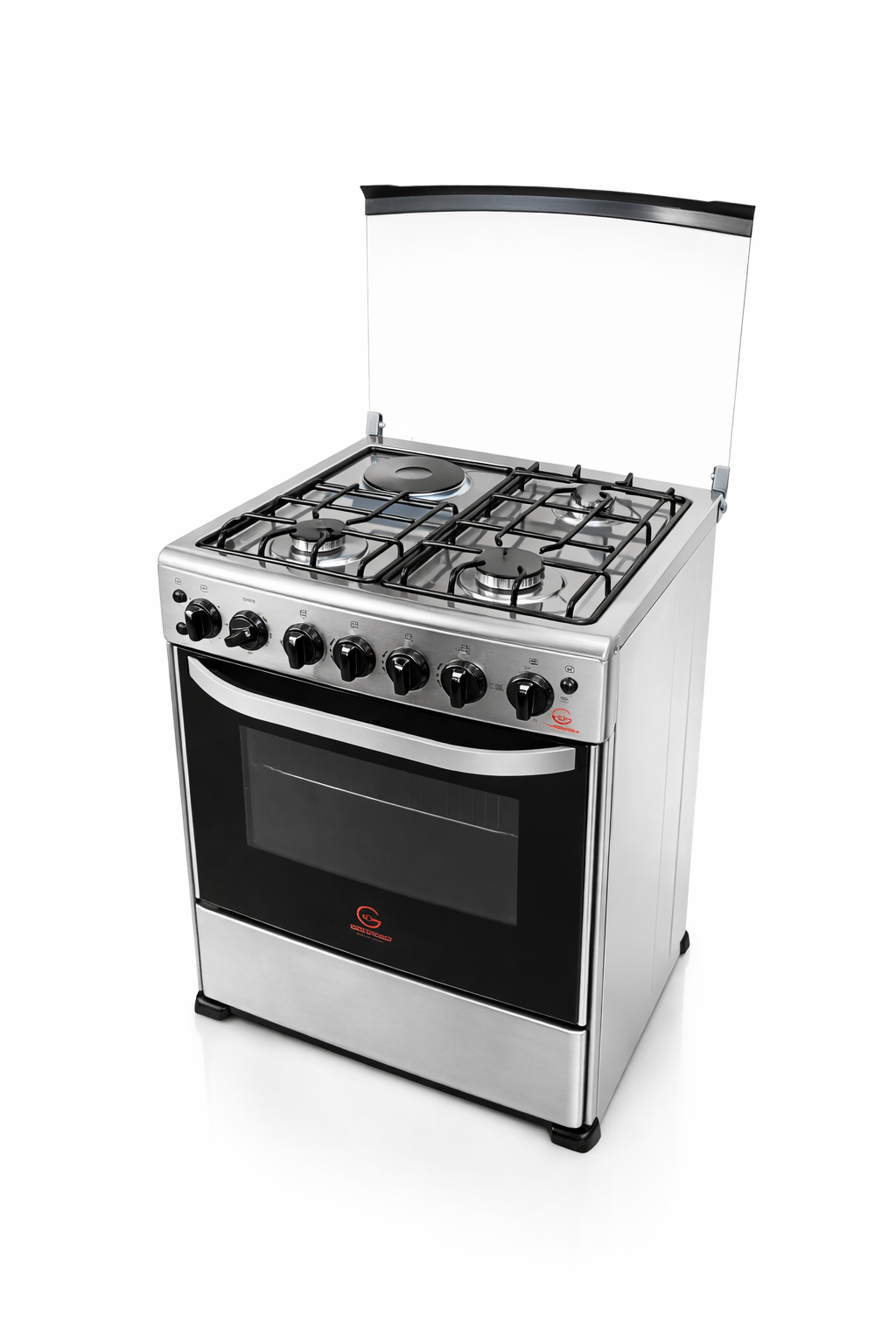 Cooker 60x60 EG65-3+1-E 3 Gas + 1 Electric Hotplate, Electric Oven, Stainless Steel,