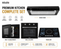 Bolesi 90cm Built-In Kitchen Set, Hob, Hood, Oven And Microwave Combo, Modern Luxury Kitchen Appliances