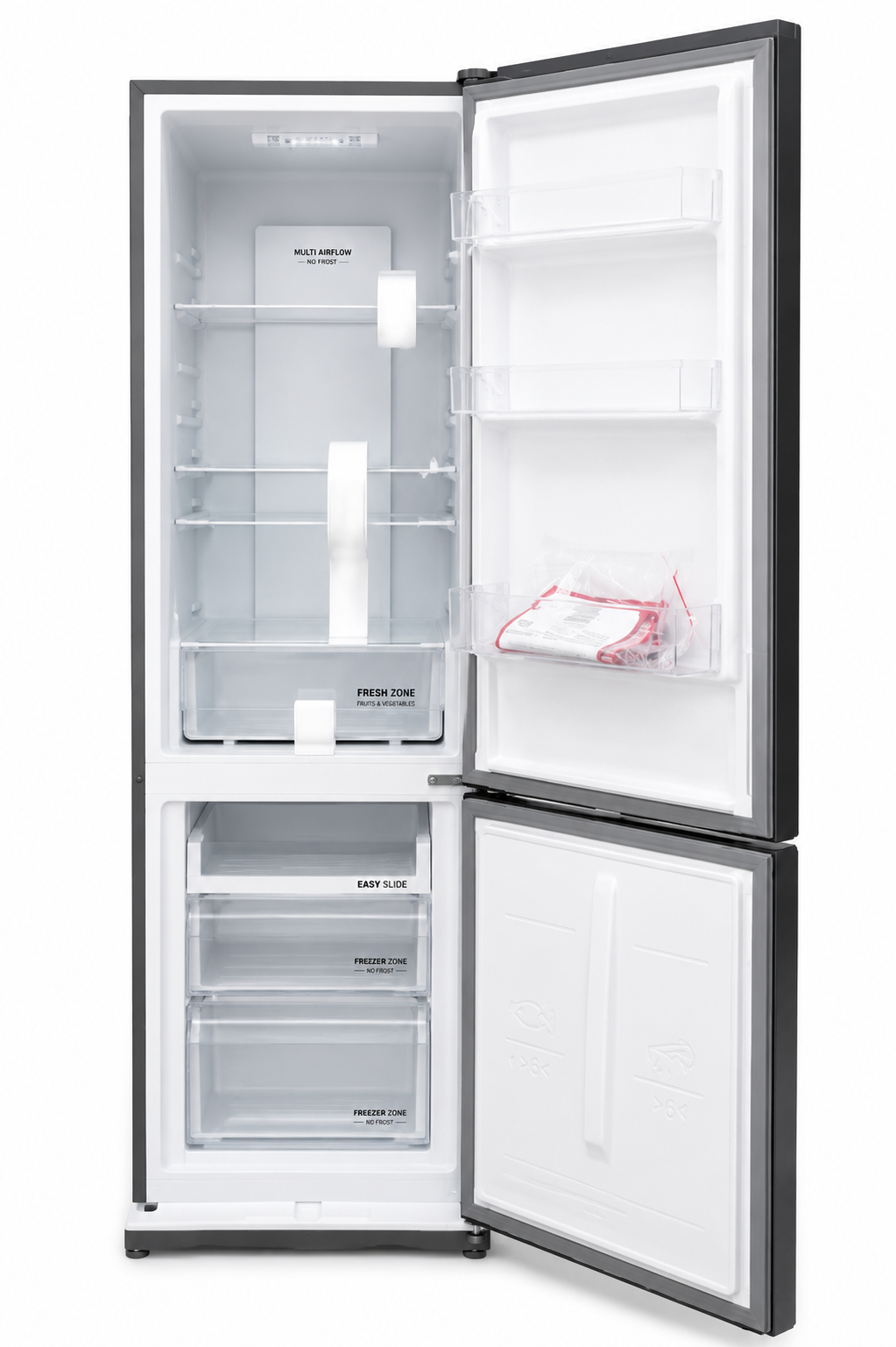 Smartpro 300L Bottom Freezer Refrigerator SFR-400-DBI – Inverter, Low Noise, Dark Grey