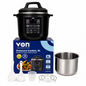VON Pressure Cooker Electric  8L 1200W – 12 Preset Programs, LED Display VPC813XMK