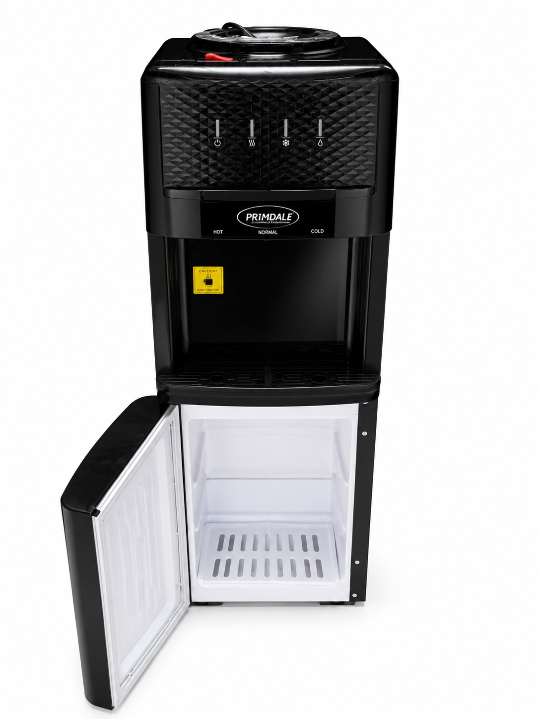 Primdale PMDL-93 Compressor Water Dispenser, Hot, Cold & Normal Water 3 Taps, Child Safety Lock, Black