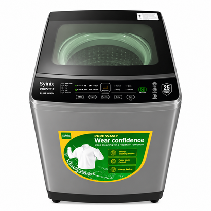 Syinix Washing Machine Top Load 11KG P10WTT-T 11KG Prime Wash Fully Automatic – Baby Care, Tub Clean, Air Wash, Child Lock