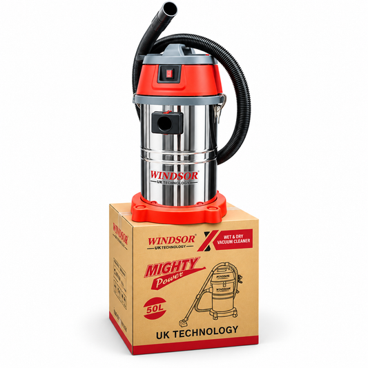 Windsor Vacuum Cleaner Wet And Dry 50 Litres, UK Technology, Mighty Power