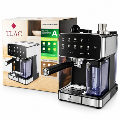 Tlac Coffee Machine Espresso TCFM-101 – 1.8L, Automatic Milk Frother, Touch Control, Cold Brew